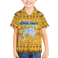 Merry Christmas Australia Kid Hawaiian Shirt Xmas Travel Map - Aussie Hoodie