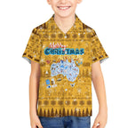 Merry Christmas Australia Kid Hawaiian Shirt Xmas Travel Map - Aussie Hoodie