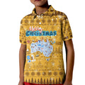 Merry Christmas Australia Kid Polo Shirt Xmas Travel Map - Aussie Hoodie