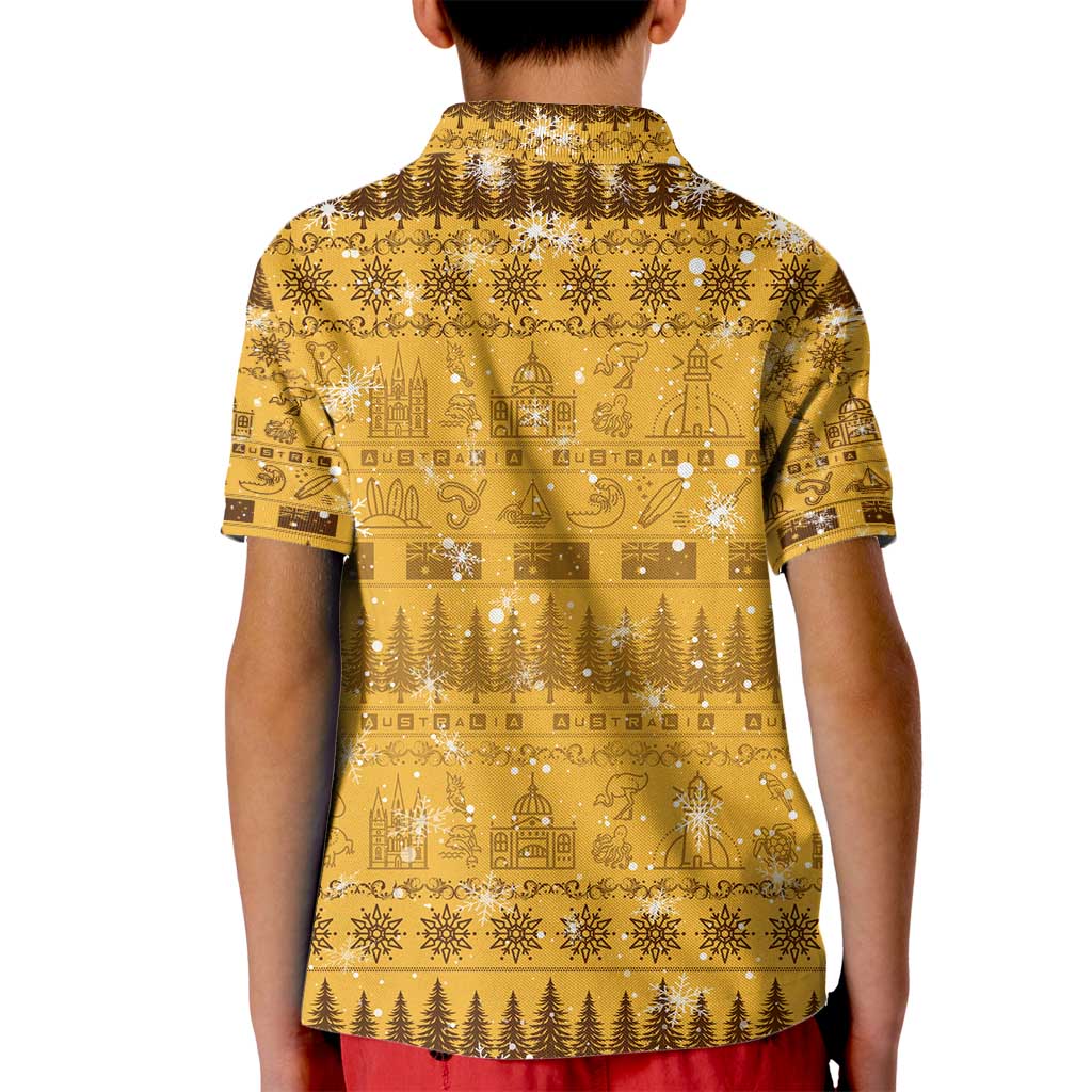 Merry Christmas Australia Kid Polo Shirt Xmas Travel Map - Aussie Hoodie