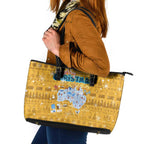 Merry Christmas Australia Leather Tote Bag Xmas Travel Map - Aussie Hoodie