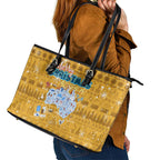 Merry Christmas Australia Leather Tote Bag Xmas Travel Map - Aussie Hoodie
