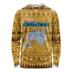 Merry Christmas Australia Long Sleeve Shirt Xmas Travel Map - Aussie Hoodie