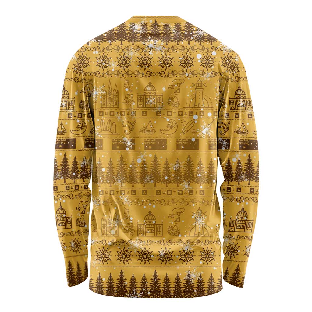 Merry Christmas Australia Long Sleeve Shirt Xmas Travel Map - Aussie Hoodie