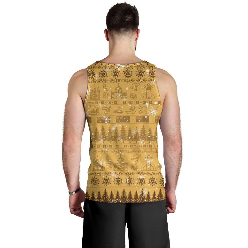 Merry Christmas Australia Men Tank Top Xmas Travel Map - Aussie Hoodie