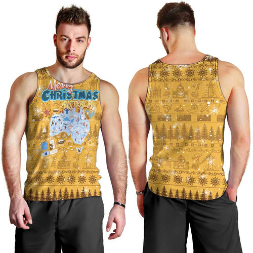 Merry Christmas Australia Men Tank Top Xmas Travel Map - Aussie Hoodie