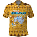 Merry Christmas Australia Polo Shirt Xmas Travel Map - Aussie Hoodie