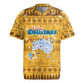 Merry Christmas Australia Rugby Jersey Xmas Travel Map - Aussie Hoodie