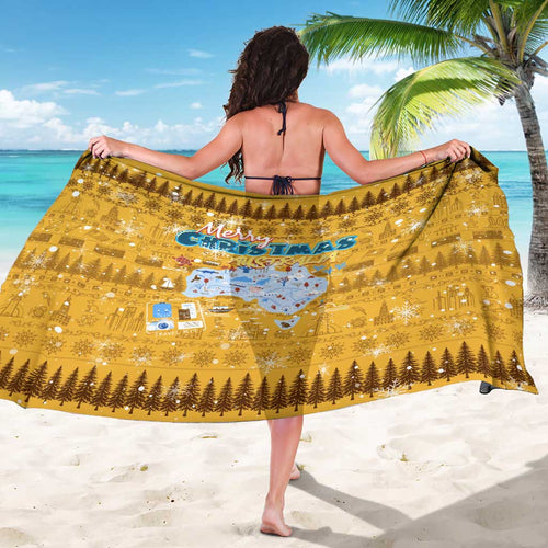 Merry Christmas Australia Sarong Xmas Travel Map - Aussie Hoodie