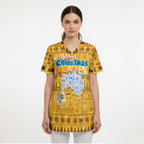 Merry Christmas Australia Scrub Top Xmas Travel Map - Aussie Hoodie