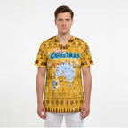 Merry Christmas Australia Scrub Top Xmas Travel Map - Aussie Hoodie