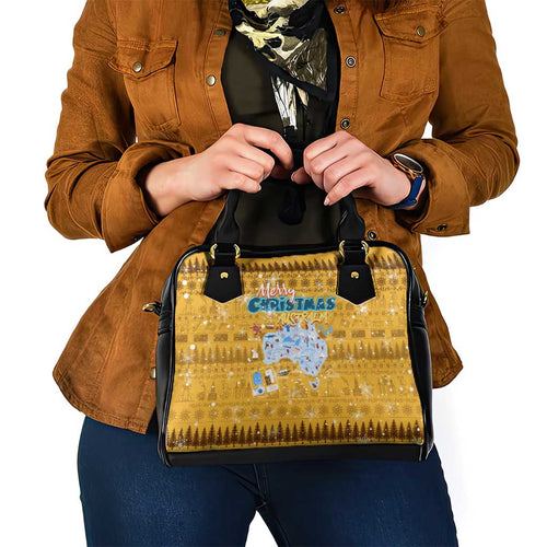 Merry Christmas Australia Shoulder Handbag Xmas Travel Map - Aussie Hoodie