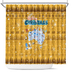Merry Christmas Australia Shower Curtain Xmas Travel Map - Aussie Hoodie