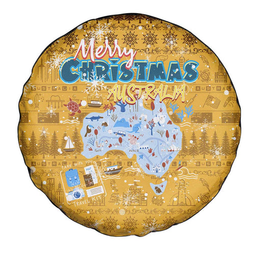 Merry Christmas Australia Spare Tire Cover Xmas Travel Map - Aussie Hoodie