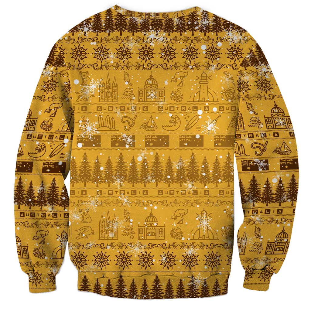 Merry Christmas Australia Sweatshirt Xmas Travel Map - Aussie Hoodie
