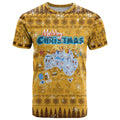 Merry Christmas Australia T Shirt Xmas Travel Map - Aussie Hoodie