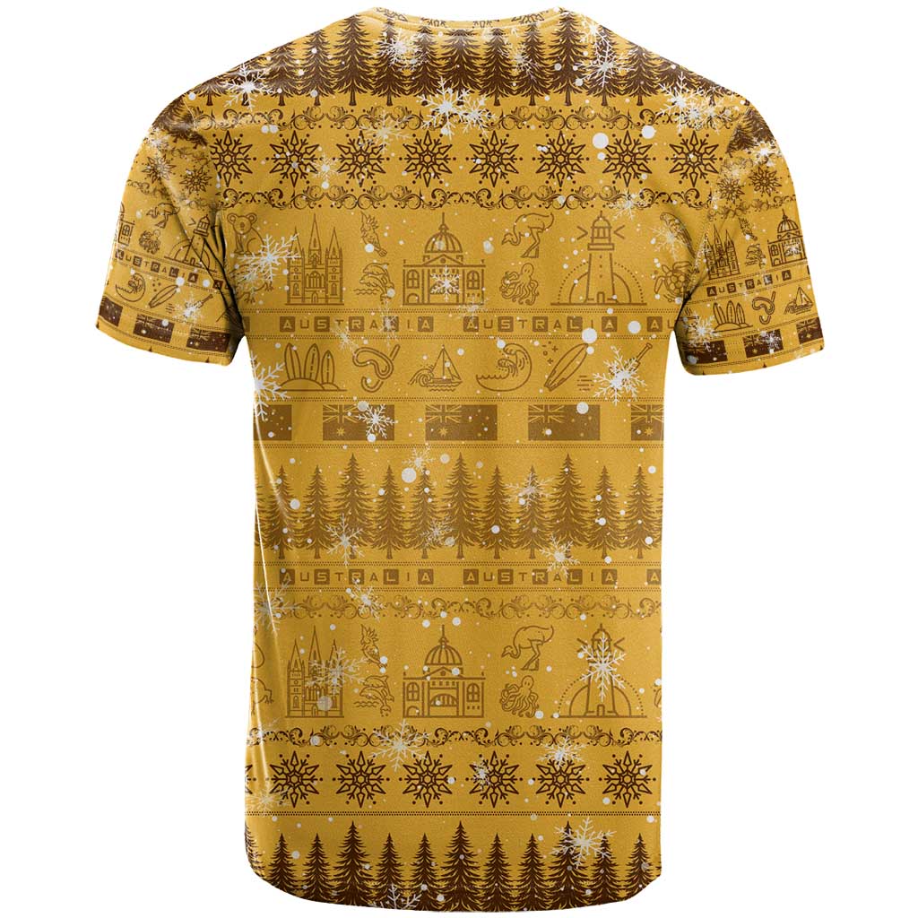 Merry Christmas Australia T Shirt Xmas Travel Map - Aussie Hoodie