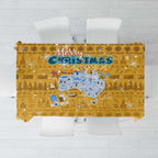 Merry Christmas Australia Tablecloth Xmas Travel Map - Aussie Hoodie