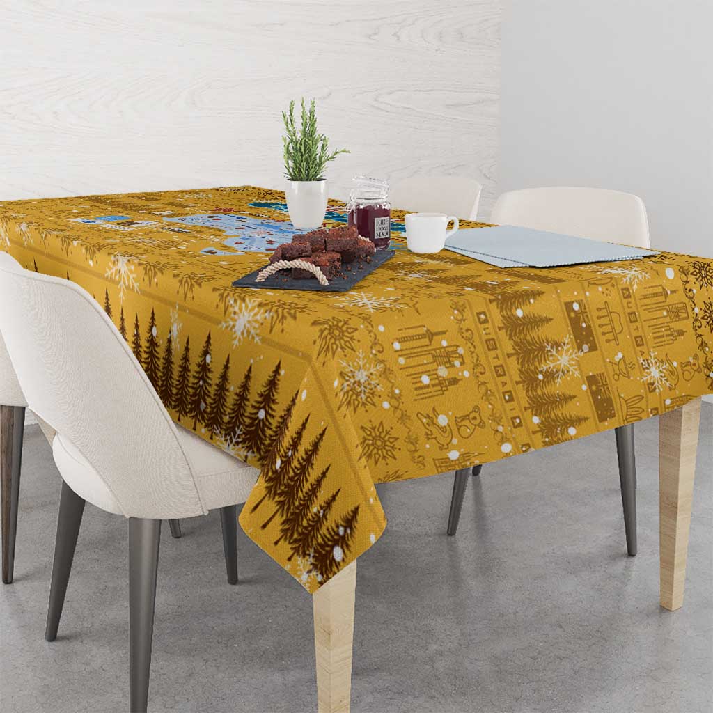 Merry Christmas Australia Tablecloth Xmas Travel Map - Aussie Hoodie