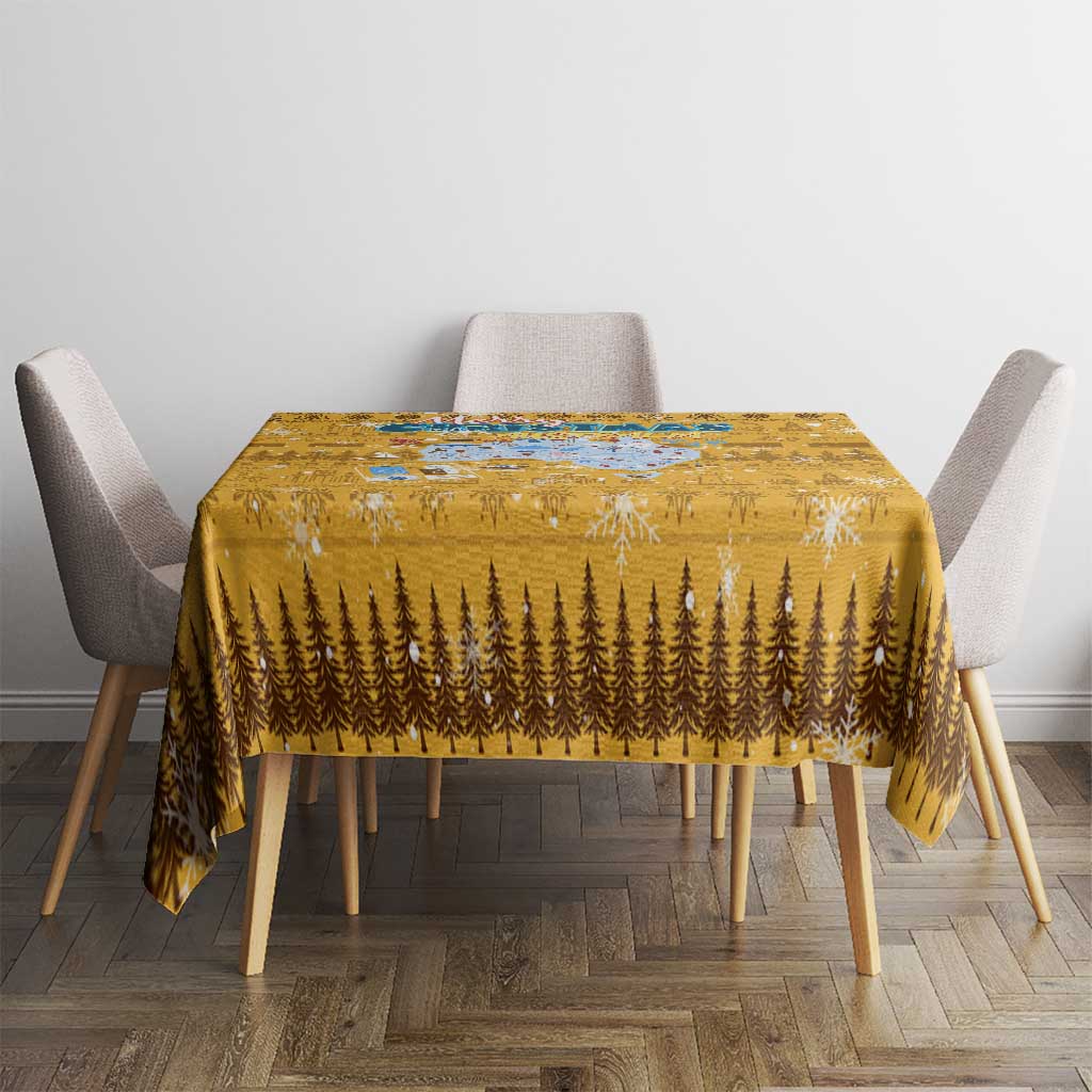 Merry Christmas Australia Tablecloth Xmas Travel Map - Aussie Hoodie