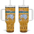 Merry Christmas Australia Tumbler With Handle Xmas Travel Map - Aussie Hoodie