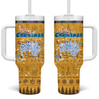 Merry Christmas Australia Tumbler With Handle Xmas Travel Map - Aussie Hoodie