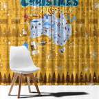 Merry Christmas Australia Window Curtain Xmas Travel Map - Aussie Hoodie
