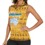 Merry Christmas Australia Women Sleeveless Polo Shirt Xmas Travel Map - Aussie Hoodie