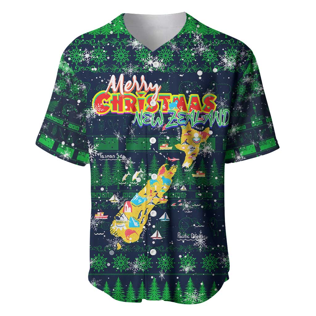 Merry Christmas New Zealand Baseball Jersey Xmas Travel Map - Aussie Hoodie