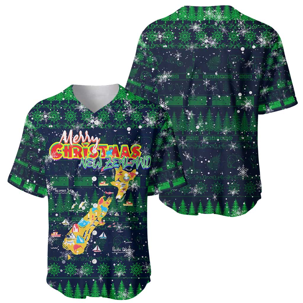 Merry Christmas New Zealand Baseball Jersey Xmas Travel Map - Aussie Hoodie