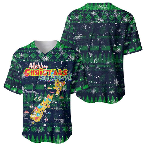 Merry Christmas New Zealand Baseball Jersey Xmas Travel Map - Aussie Hoodie