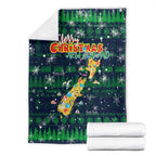 Merry Christmas New Zealand Blanket Xmas Travel Map - Aussie Hoodie