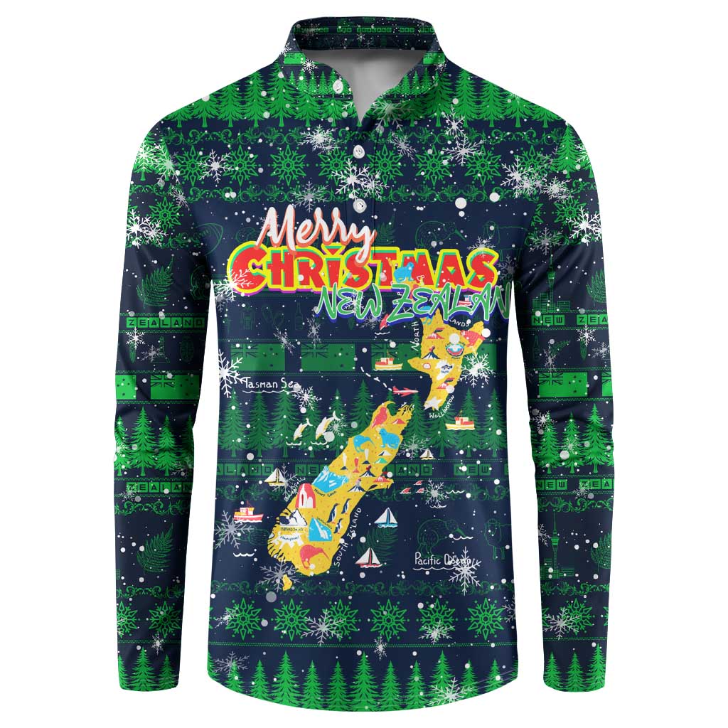 Merry Christmas New Zealand Button Sweatshirt Xmas Travel Map - Aussie Hoodie