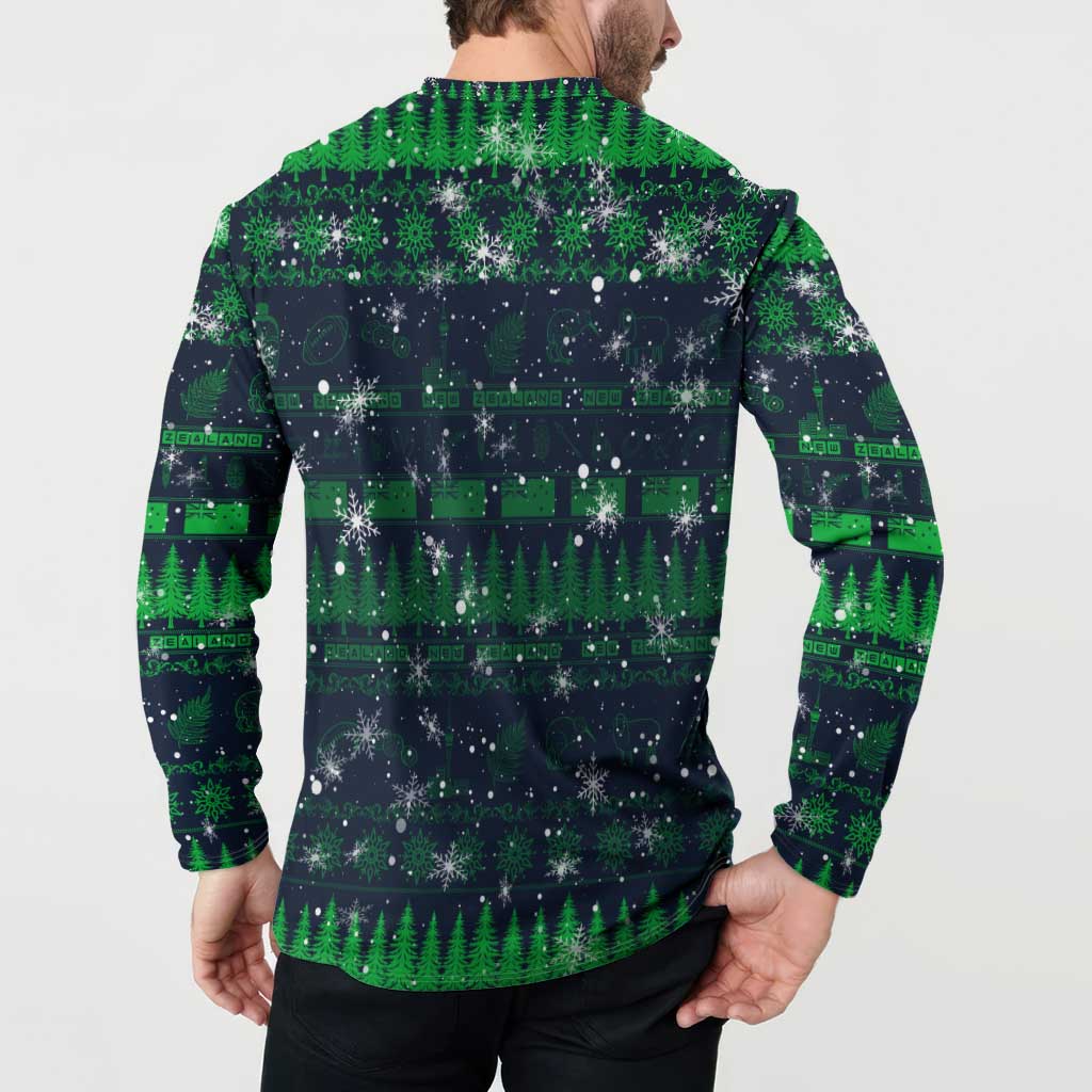 Merry Christmas New Zealand Button Sweatshirt Xmas Travel Map - Aussie Hoodie