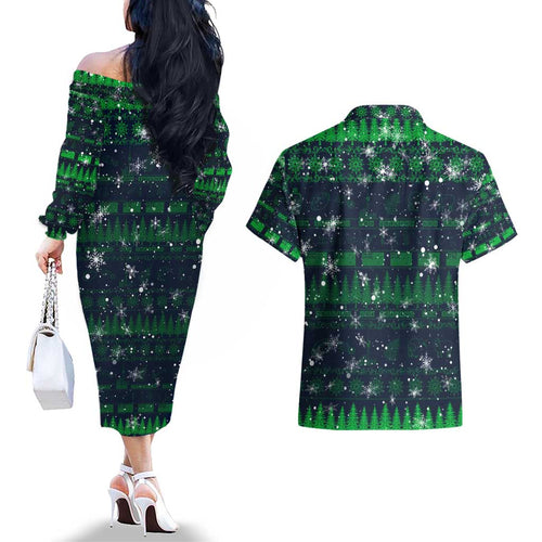 Merry Christmas New Zealand Couples Matching Off The Shoulder Long Sleeve Dress and Hawaiian Shirt Xmas Travel Map - Aussie Hoodie