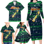 Merry Christmas New Zealand Family Matching Long Sleeve Bodycon Dress and Hawaiian Shirt Xmas Travel Map - Aussie Hoodie