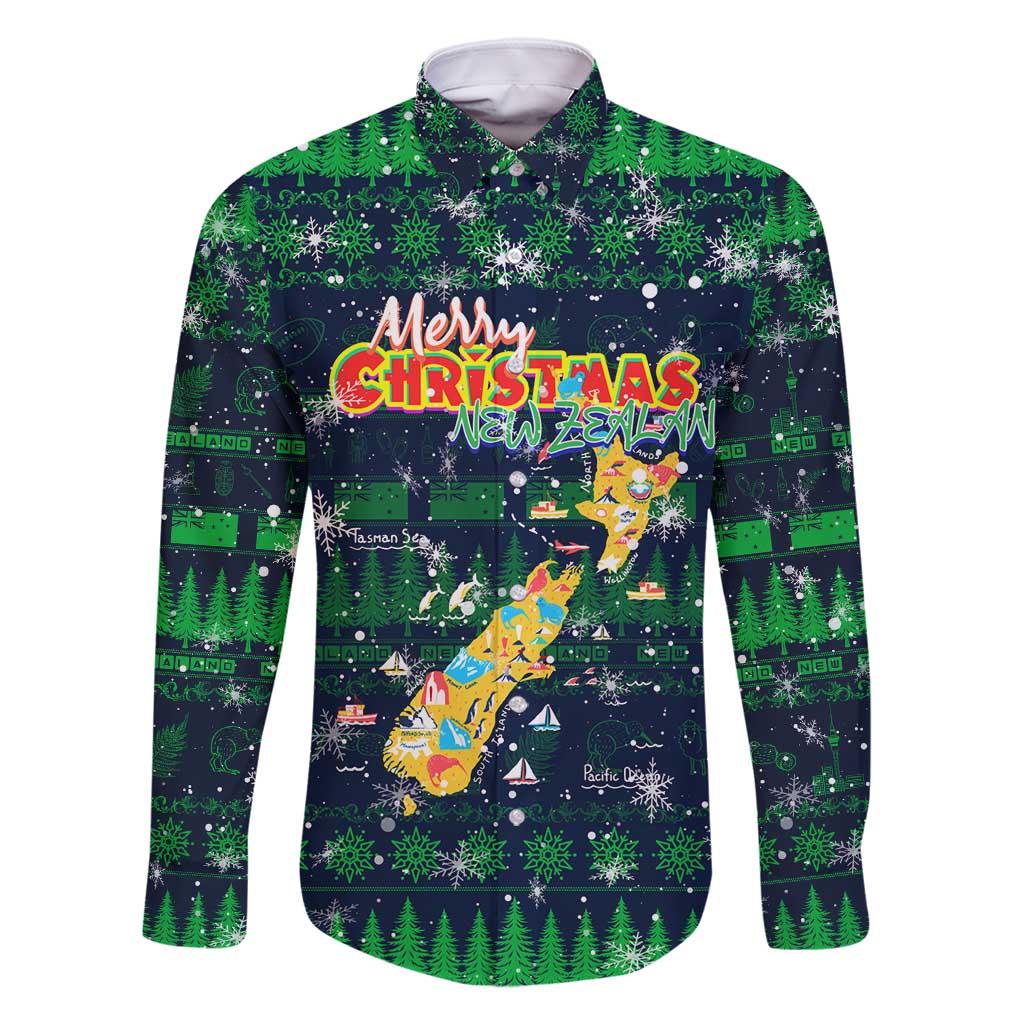 Merry Christmas New Zealand Family Matching Long Sleeve Bodycon Dress and Hawaiian Shirt Xmas Travel Map - Aussie Hoodie