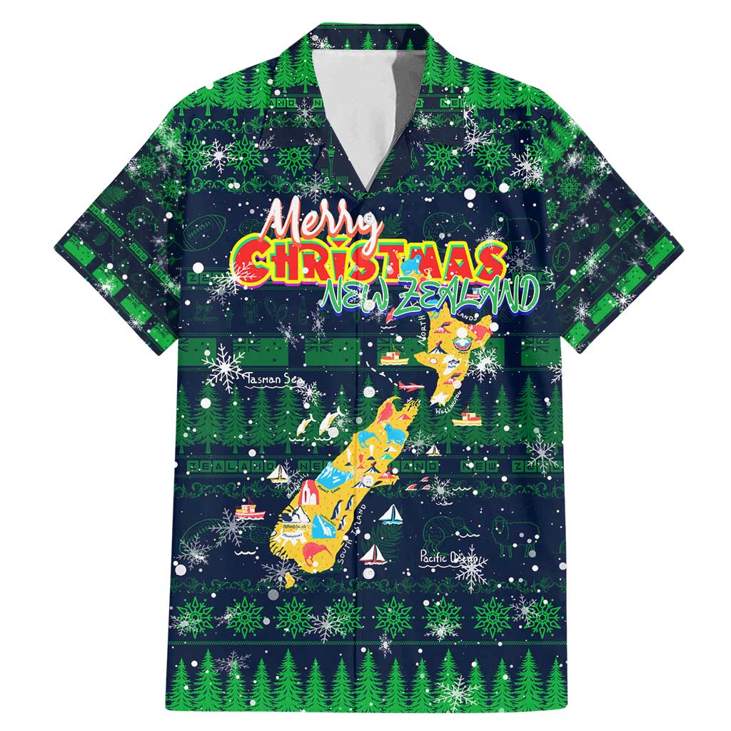 Merry Christmas New Zealand Family Matching Mermaid Dress and Hawaiian Shirt Xmas Travel Map - Aussie Hoodie
