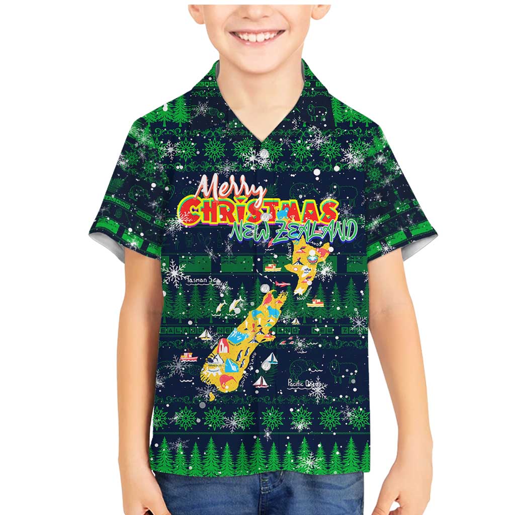 Merry Christmas New Zealand Family Matching Mermaid Dress and Hawaiian Shirt Xmas Travel Map - Aussie Hoodie