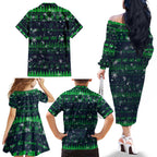 Merry Christmas New Zealand Family Matching Off The Shoulder Long Sleeve Dress and Hawaiian Shirt Xmas Travel Map - Aussie Hoodie