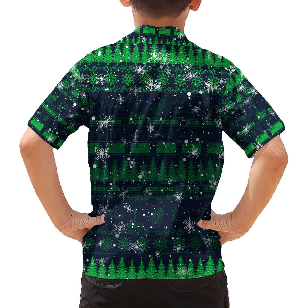 Merry Christmas New Zealand Family Matching Short Sleeve Bodycon Dress and Hawaiian Shirt Xmas Travel Map - Aussie Hoodie