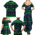 Merry Christmas New Zealand Family Matching Summer Maxi Dress and Hawaiian Shirt Xmas Travel Map - Aussie Hoodie