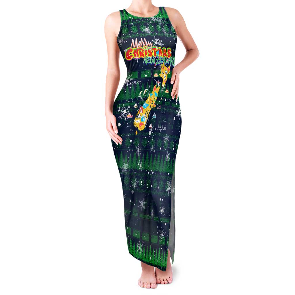 Merry Christmas New Zealand Family Matching Tank Maxi Dress and Hawaiian Shirt Xmas Travel Map - Aussie Hoodie