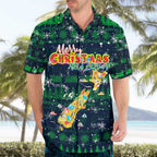 Merry Christmas New Zealand Hawaiian Shirt Xmas Travel Map - Aussie Hoodie