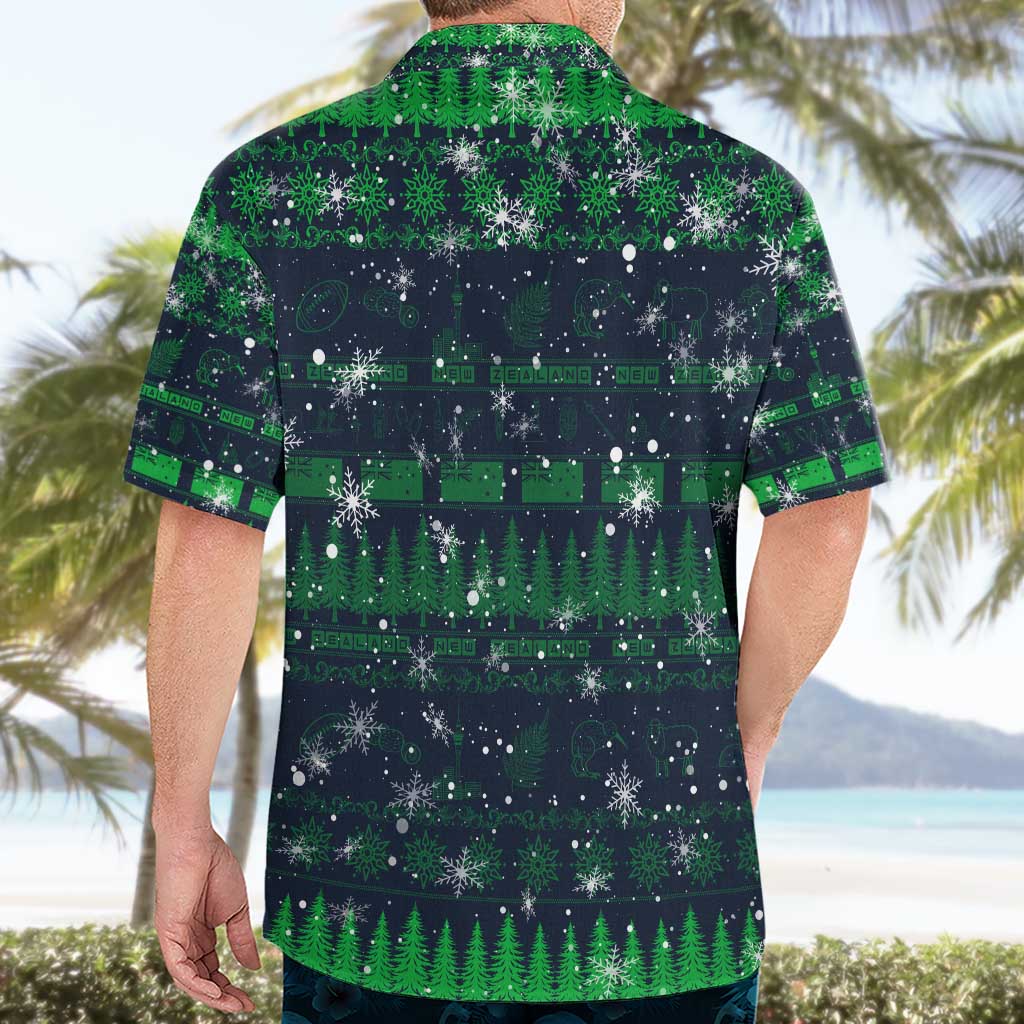 Merry Christmas New Zealand Hawaiian Shirt Xmas Travel Map - Aussie Hoodie