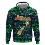 Merry Christmas New Zealand Hoodie Xmas Travel Map - Aussie Hoodie