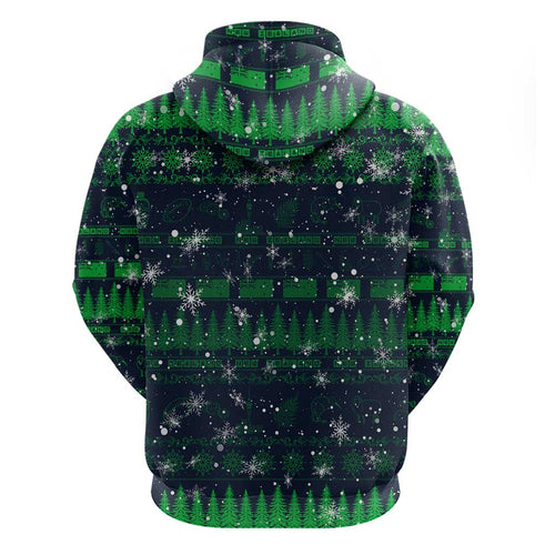 Merry Christmas New Zealand Hoodie Xmas Travel Map - Aussie Hoodie