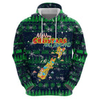 Merry Christmas New Zealand Hoodie Xmas Travel Map - Aussie Hoodie