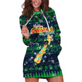 Merry Christmas New Zealand Hoodie Dress Xmas Travel Map - Aussie Hoodie