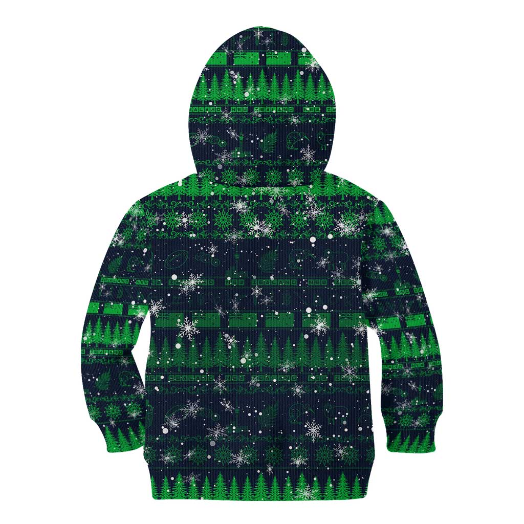 Merry Christmas New Zealand Kid Hoodie Xmas Travel Map - Aussie Hoodie